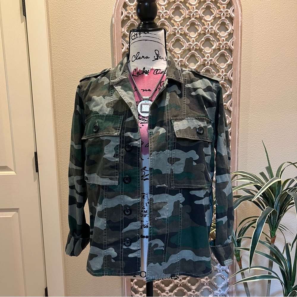 J.Crew Camo Button-Up Jacket